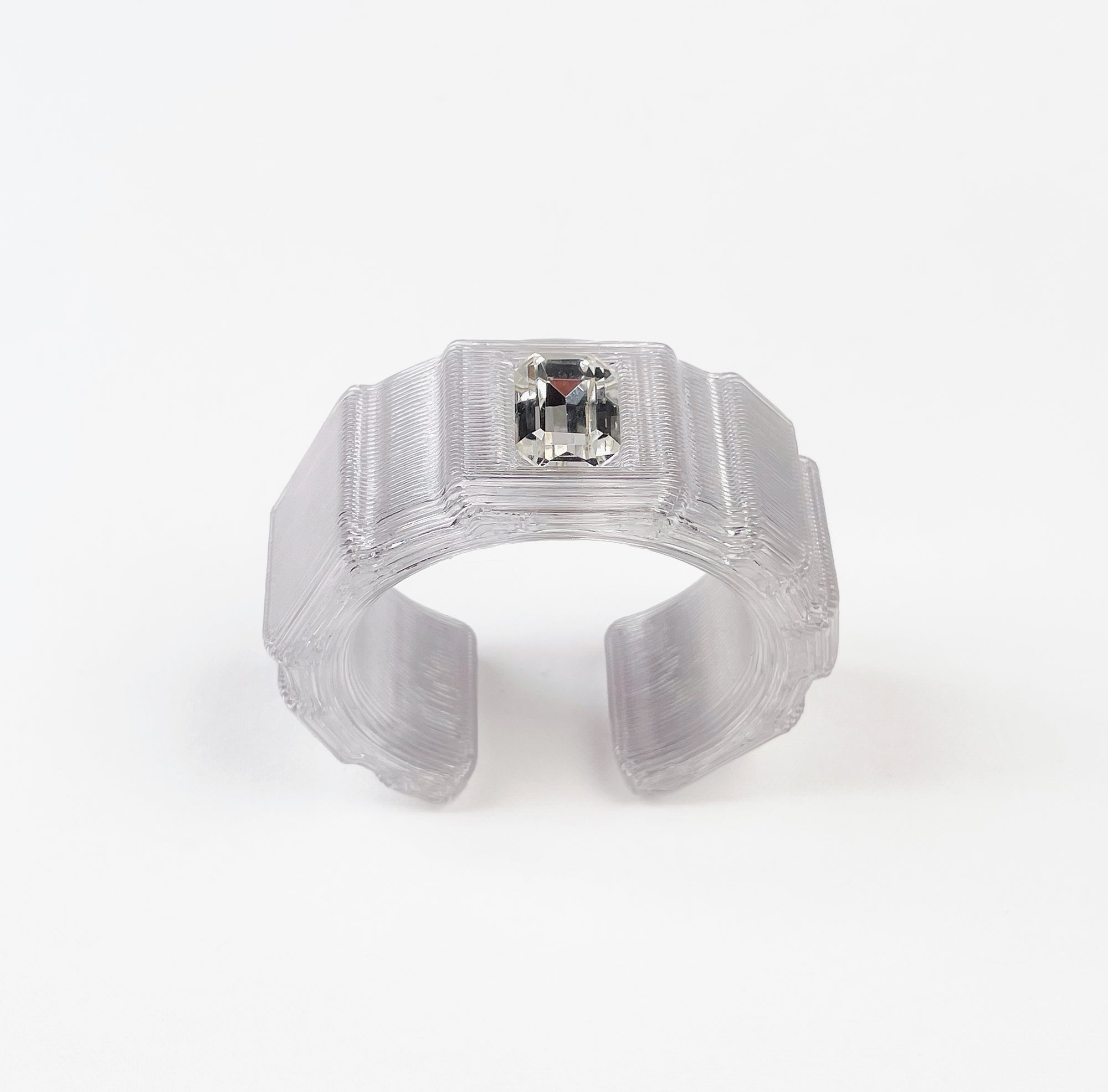 Transparent & silver bracelet