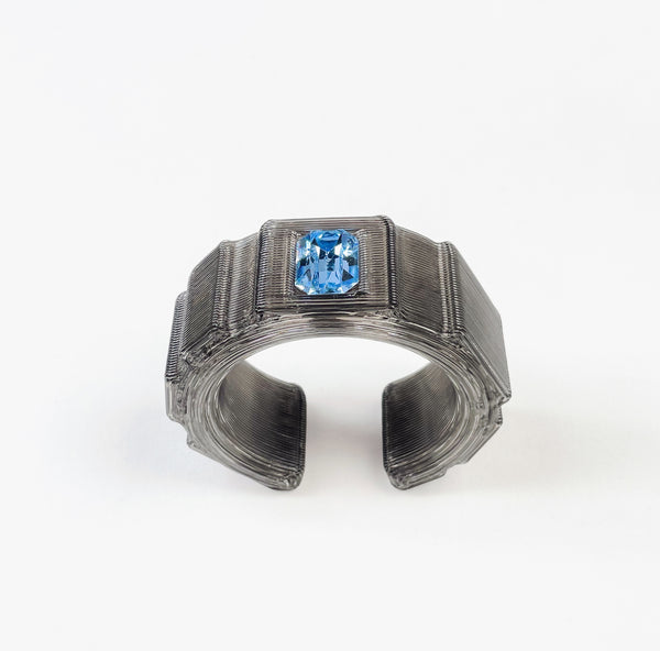 Gray & blue bracelet