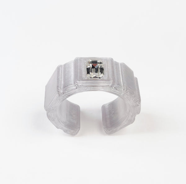 Transparent & silver bracelet