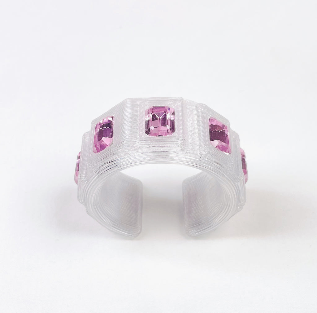 Transparent & pink bracelet