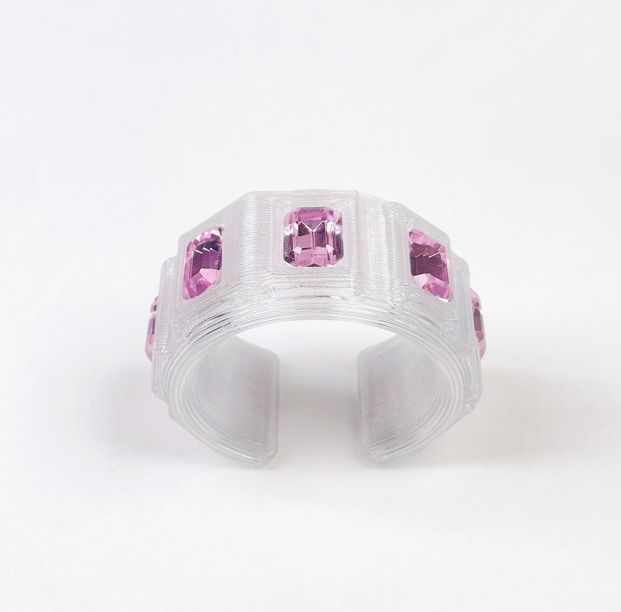 Transparent & pink bracelet
