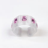 Transparent & pink bracelet