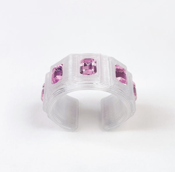 Transparent & pink bracelet