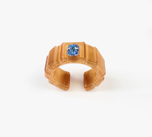 Gold & blue bracelet