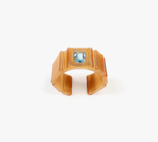 Gold & blue bracelet