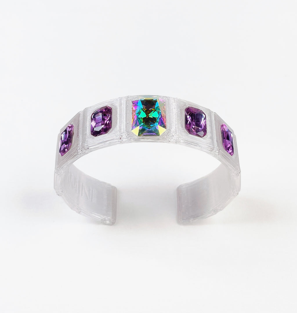 Transparent & purple choker