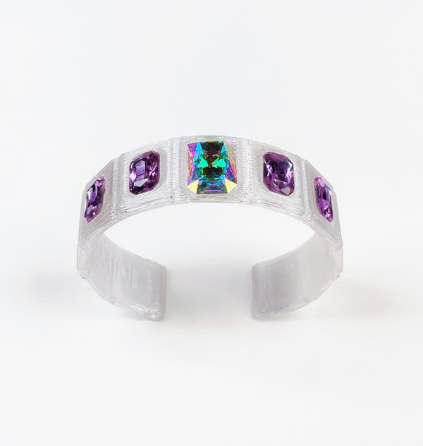 Transparent & purple choker