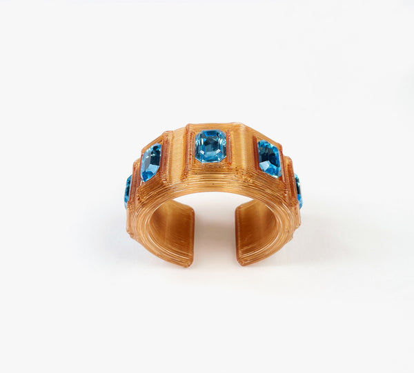 Gold & blue bracelet