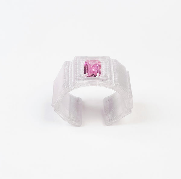 Transparent & pink bracelet