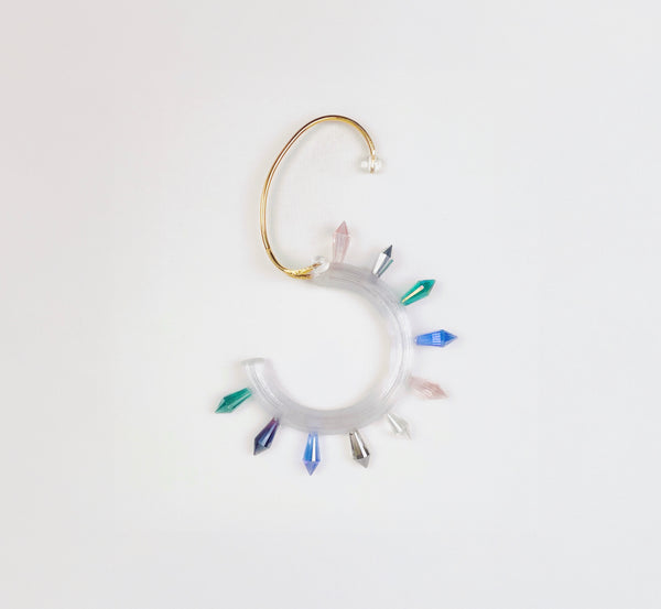 Seahorse transparent earring