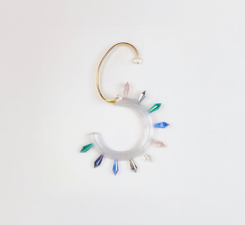 Seahorse transparent earring
