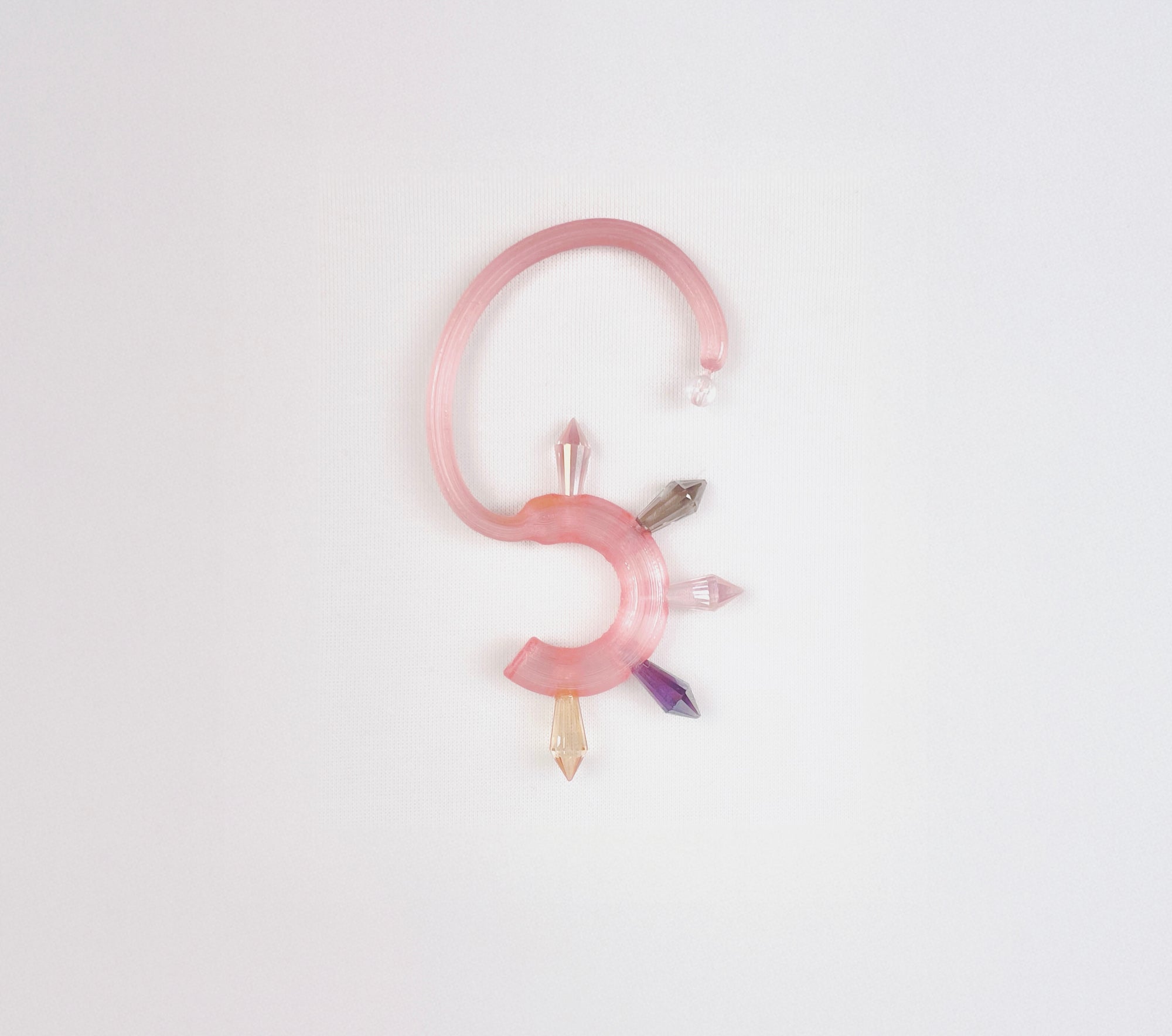 2 seahorse pink earrings