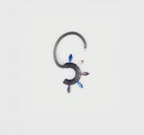 Small seahorse grey earring