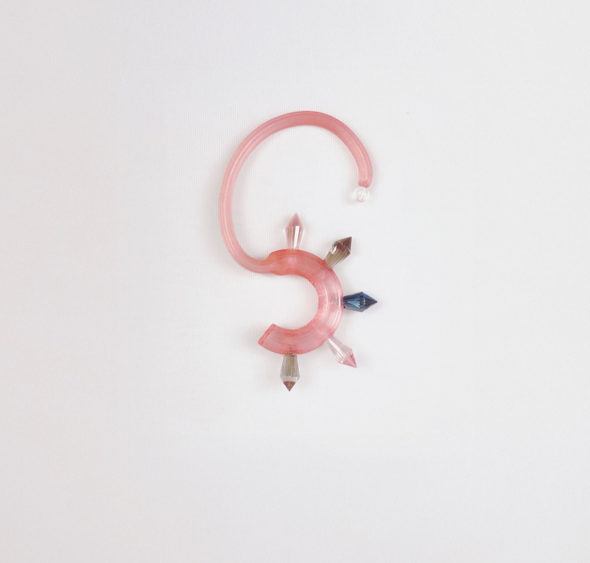 Small seahorse pink earring