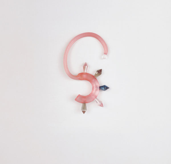 Small seahorse pink earring