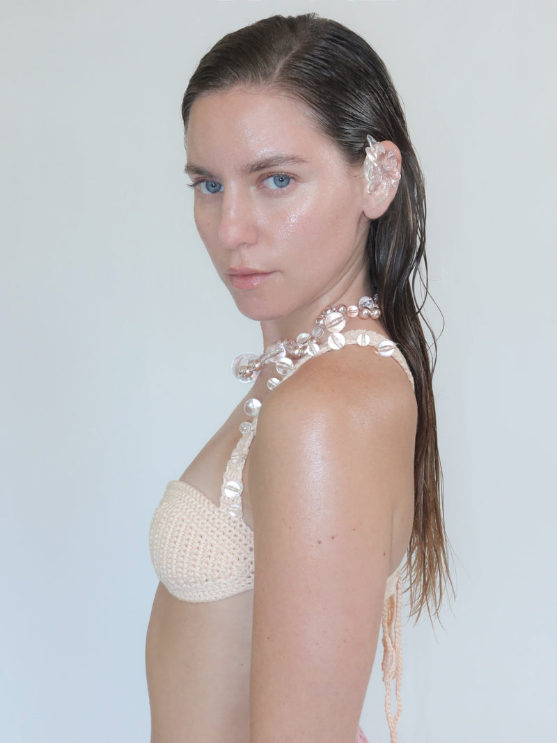 Crystal drops bra